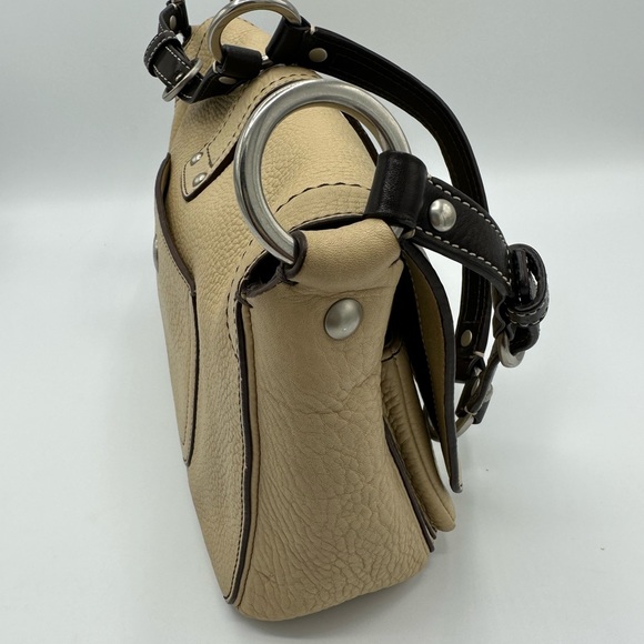 📸SALE📸 Coach Chelsea Tan Pebbled Leather Hobo Flap Shoulder Bag (#F10893) - Picture 7 of 16